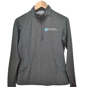 Sport-Tek Massachusetts General Hospital Half Zip Gray Logo Shirt. Top. Medium.